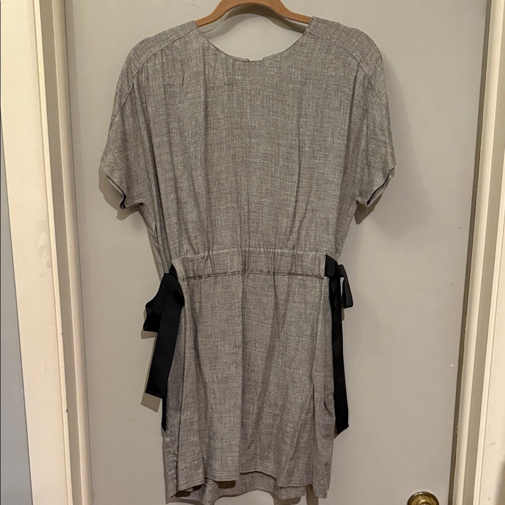 Zara Gray Textured Dress